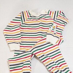 HBC "Stripes" Baby Sleeper/Onesie Size 6-12 Months - Pre Owned